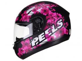 Capacete Peels Spike Blossom Magenta Preto Fosco